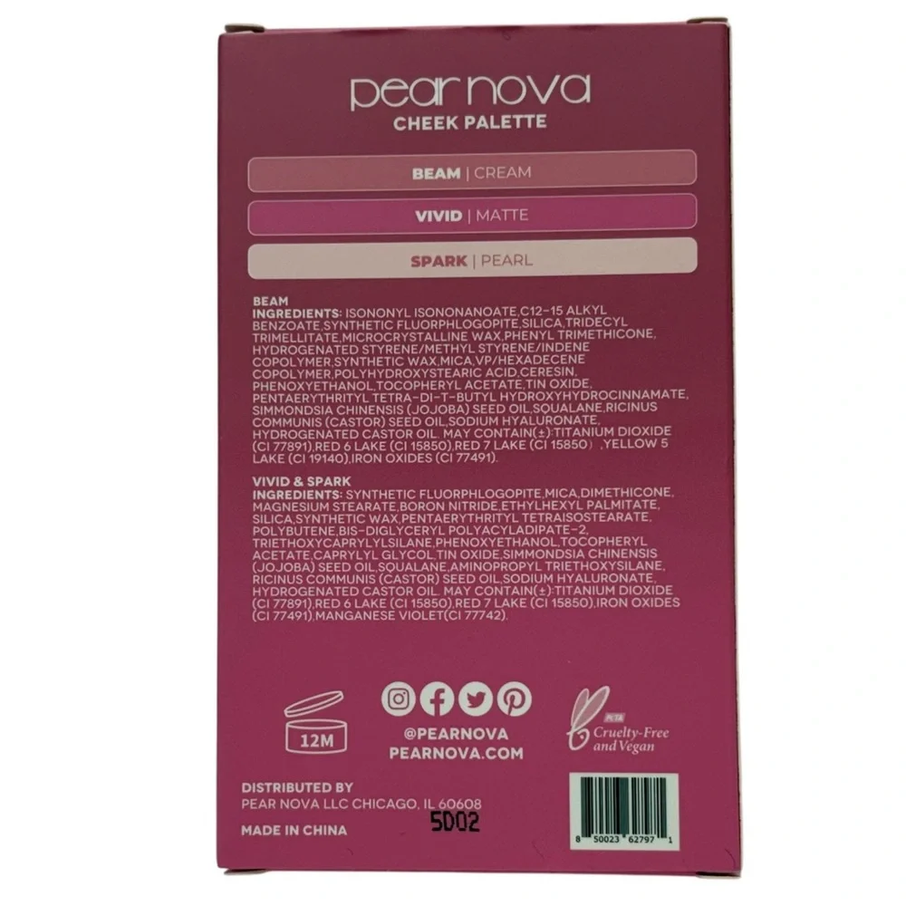 Pear Nova Trio Cheek Palette in "Pink" NIB - Picture 4 of 12